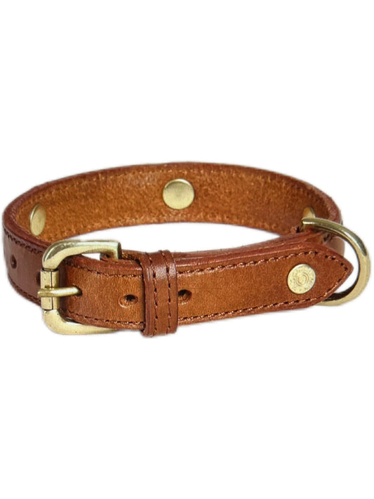 stanway-multi-field-dog-collar-cognac