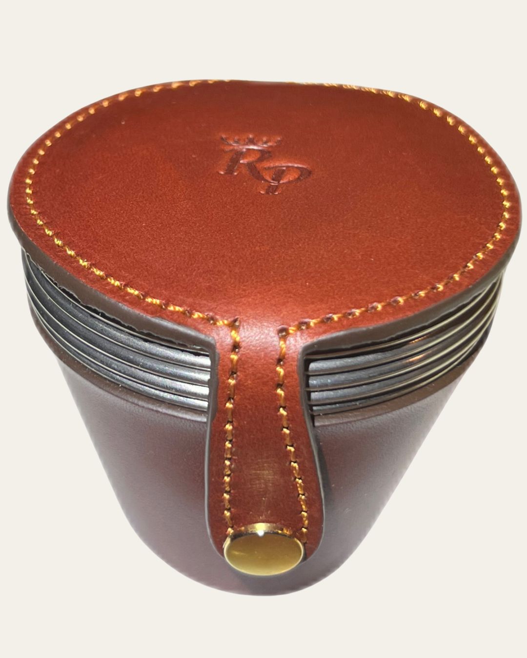 Luxury Alcon 6-Cup Set with Premium Leather Snap Case