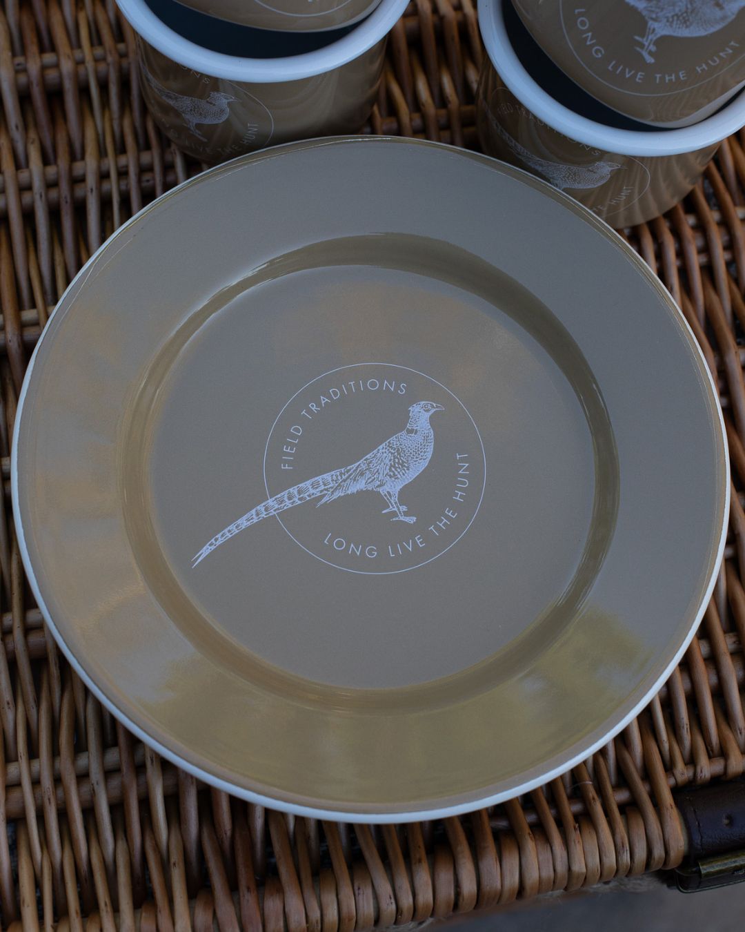 Field Traditions Pheasant Field Bird- Enamelware Plates - Set of 4