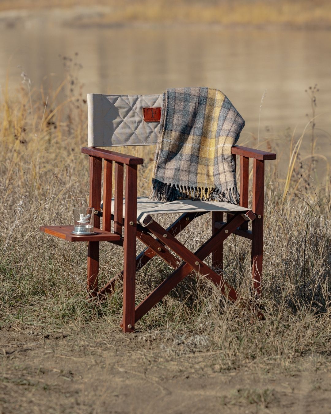 Safari Folding Teak Director's Chair - Ripstop Sand