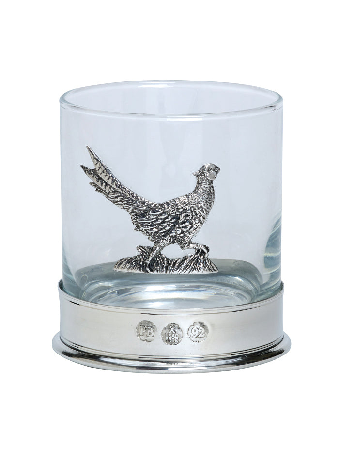 Whisky Glass Running Pheasant