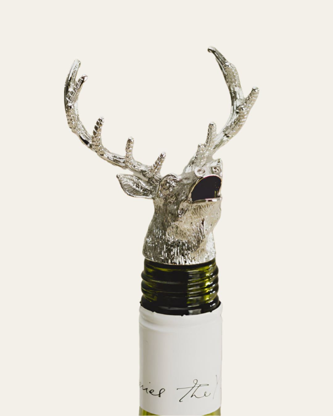 Luxury handcrafted stag bottle pourer, perfect as a gift for birthdays or special occasions