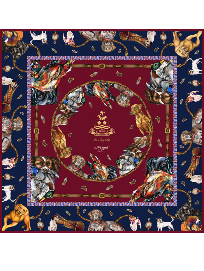 clare-haggas-its-a-dogs-life-claret-and-navy-large-silk-scarf-3