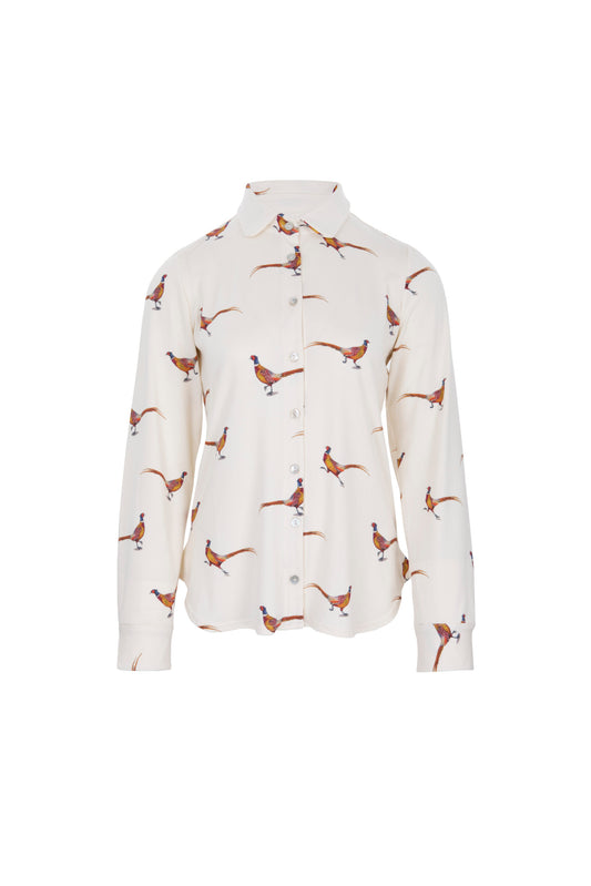 Pheasant Jersey Bamboo Blouse