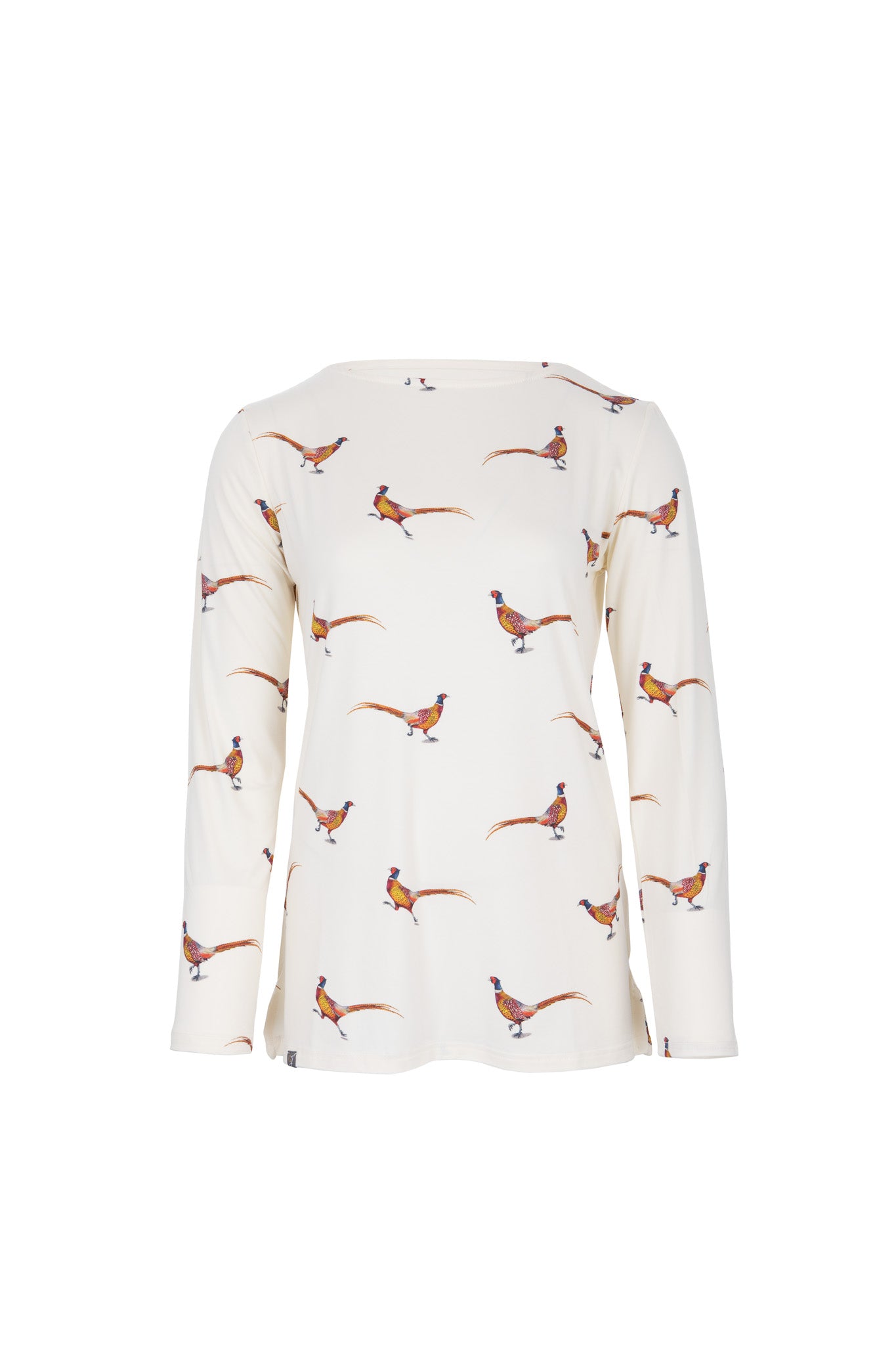 Pheasant Jersey & Bamboo Crew Neck Long Sleeve Shirt