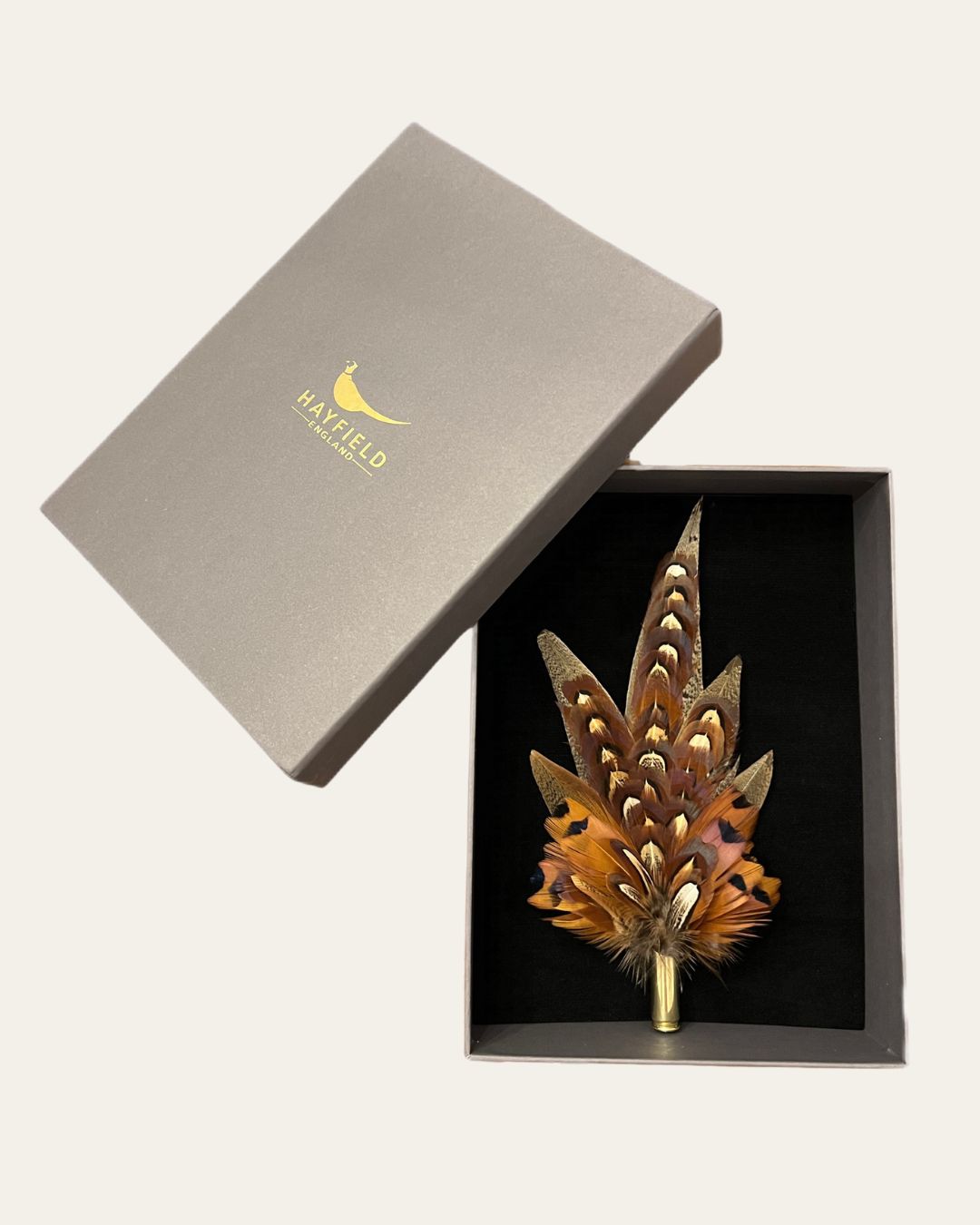 Medium Feather Pin - Cock Shoulder & Flank Feathers