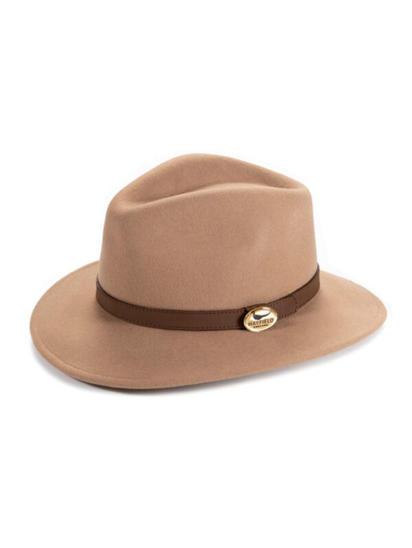 Fedora - Camel with brown leather band