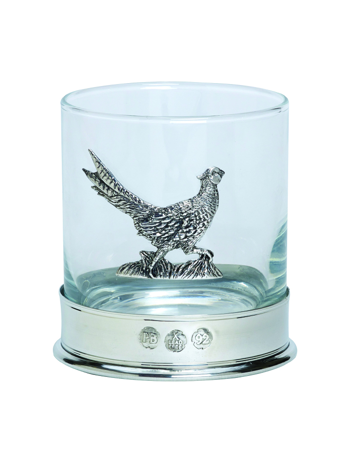Whisky Glass Running Pheasant