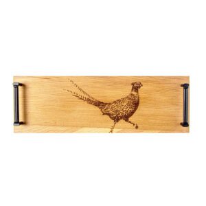oak-tray-black-steel-handles-pheasant